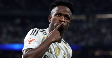 Vinicius Jr double against Villarreal helps Real Madrid go top of La Liga