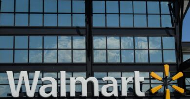 A Walmart logo is seen outside a store in Washington, DC
