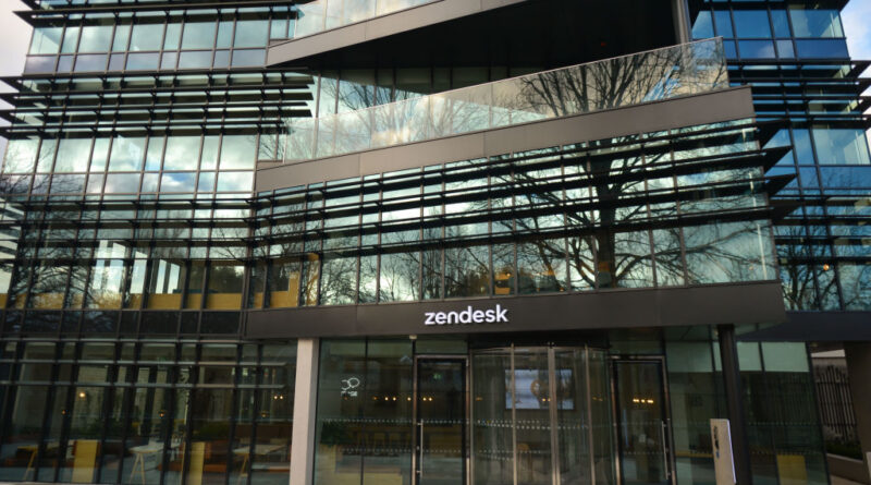 A view of Zendesk Offices, a customer service software company near the Grand Canal in Dublin.