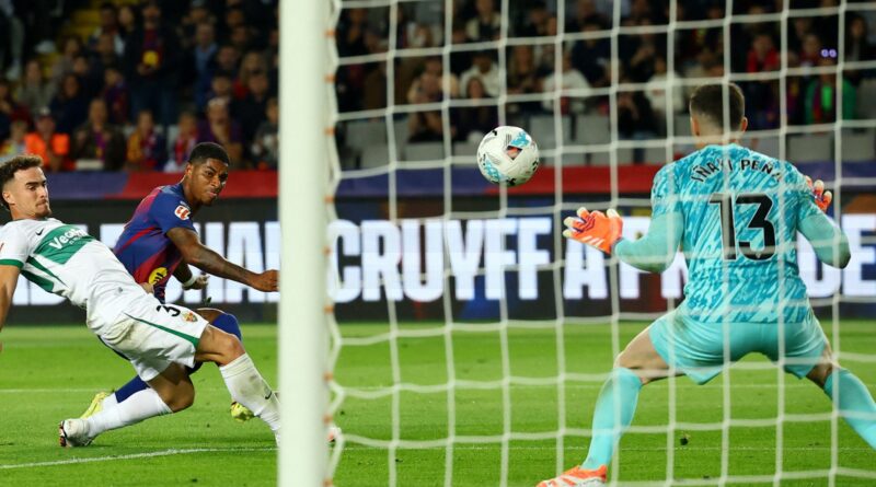 Barcelona beat Elche 3-1 to stay in touch with La Liga leaders Real Madrid