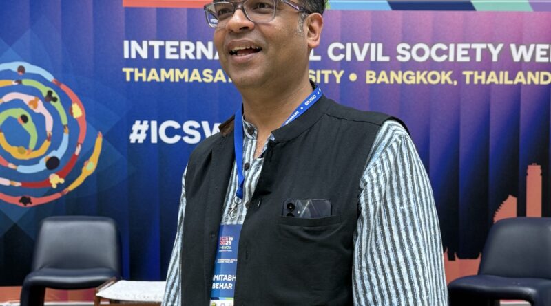 Amitabh Behar speaks to IPS at ICSW2025 in Bangkok, Thailand. Credit: Zofeen Ebrahim/IPS