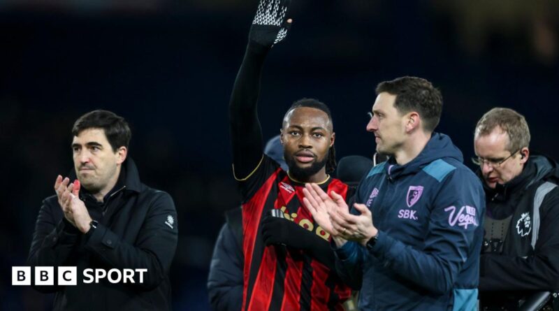 Antoine Semenyo in action for Bournemouth against Chelsea on 6 December