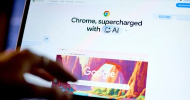 The Google Chrome website on a laptop compute