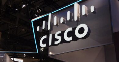 The CISCO brand logo during the Mobile World Congress Barcelona 2023.
