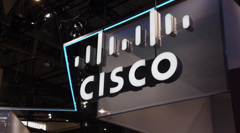 The CISCO brand logo during the Mobile World Congress Barcelona 2023.