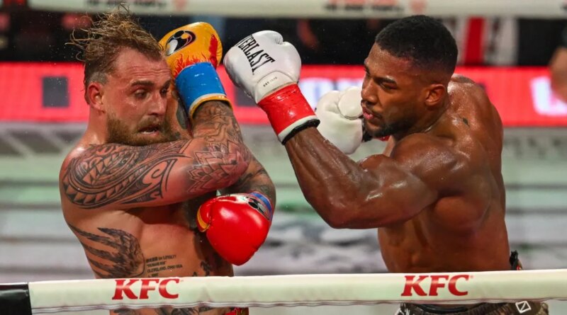 Jake Paul says jaw broken as Anthony Joshua knocks him out in sixth round
