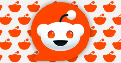 large Reddit logo overlaying background of smaller logo silhouettes