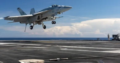 With a boom and sparks, this $60 million Navy jet's aircraft carrier landing unraveled in seconds