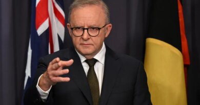 Australian Prime Minister Anthony Albanese attends a press conference