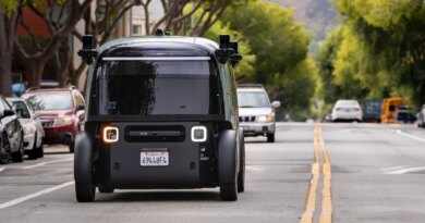 Zoox vehicle on the road