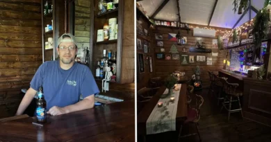 A man spent $61,000 to transform part of his backyard into a pub he could enjoy with friends and family