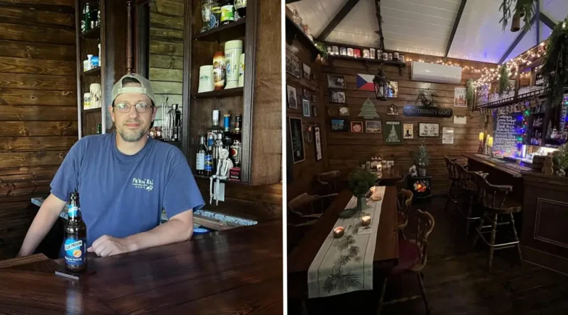 A man spent $61,000 to transform part of his backyard into a pub he could enjoy with friends and family