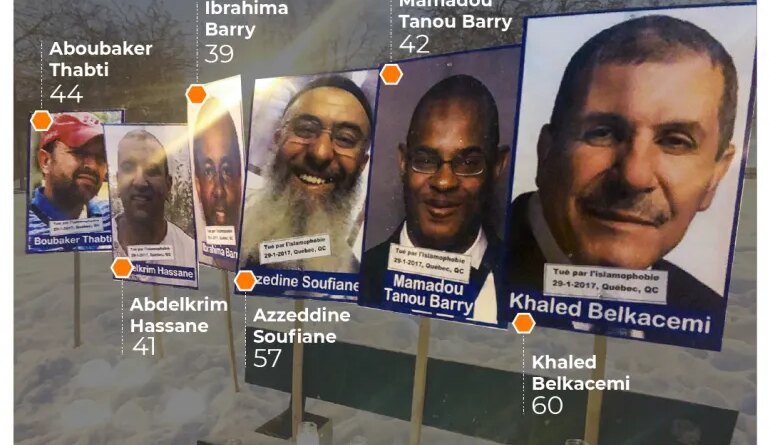 Photos of the six men killed during the Quebec City mosque attack