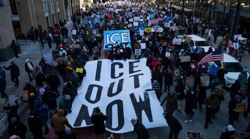 Anti-ICE protests take place across US for 'National Shutdown'