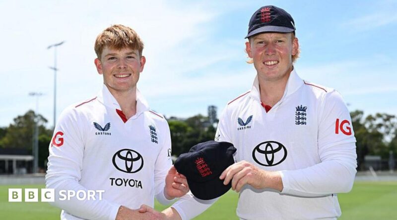 Thomas Rew (left) and James Rew (right) during a match for England Lions