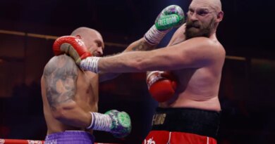 Tyson Fury in action.
