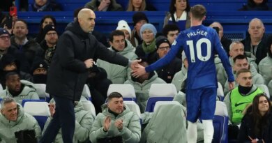 Enzo Maresca and Cole Palmer react.