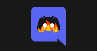 Discord logo in flames