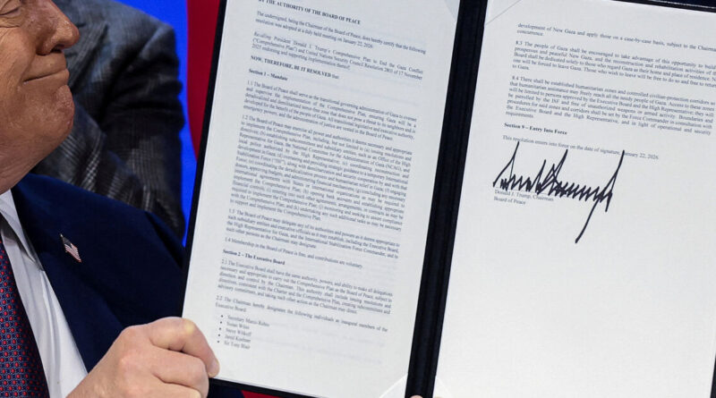 EU concerned about Trump 'concentration of powers' over 'Board of Peace', document says