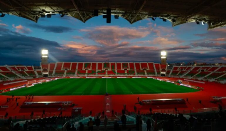 Fez Stadium is pictured prior the Africa Cup of Nations (CAN) Group C football match between Nigeria and Tunisia