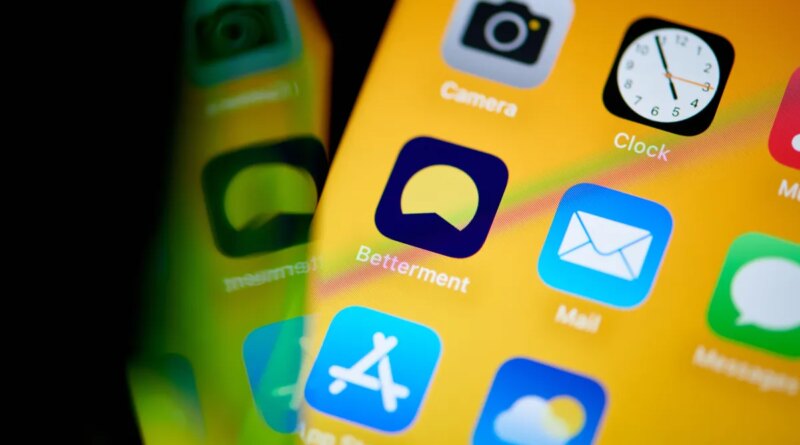 The Betterment app on a smartphone arranged in New York, US, on Wednesday, June 26, 2024.