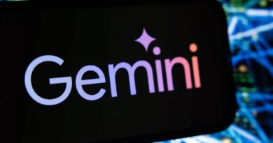 The Google Gemini generative AI logo on a smartphone.