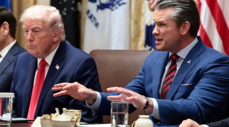 Hegseth tells Trump Pentagon is prepared on Iran