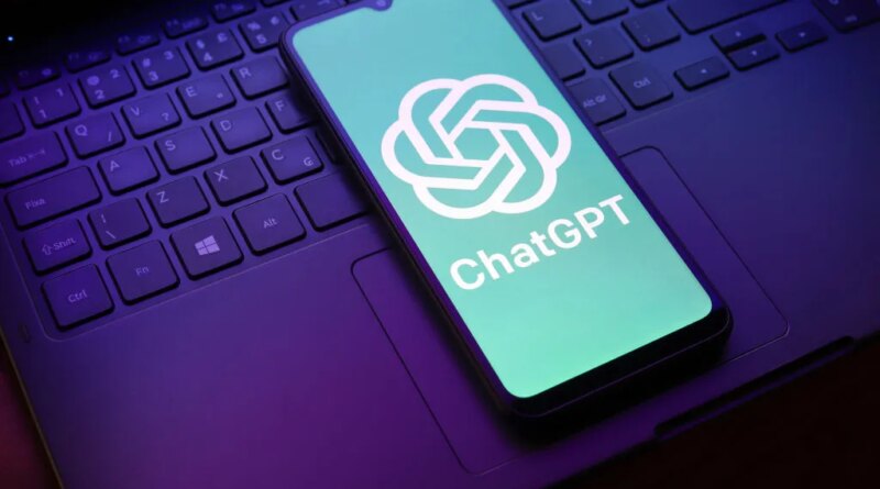 The ChatGPT logo appears on a smartphone screen