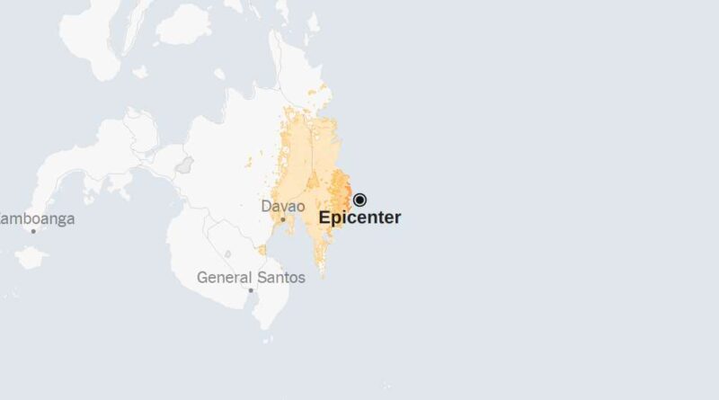 Map: 6.4-Magnitude Earthquake Shakes the Philippine Sea