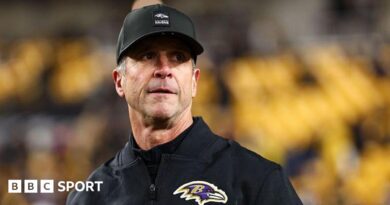 Baltimore Ravens head coach John Harbaugh