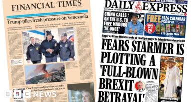 Newspaper headlines: 'Fresh pressure on Venezuela' and a 'Brexit betrayal'