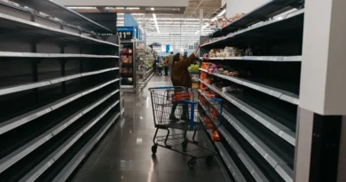Photos show empty supermarket shelves as millions across the US brace for Winter Storm Fern