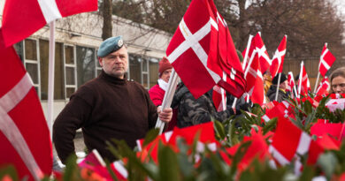 Protesters in Copenhagen rally for Danish veterans after Trump remarks