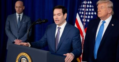 Marco Rubio speaks at a press conference on Saturday