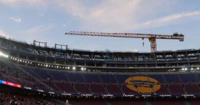 General view inside Barcelona's Nou Camp stadium