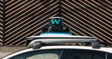 top of Waymo car, showing equipment on roof