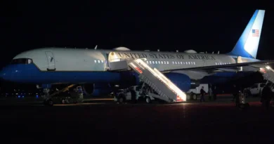 Trump's hugely anticipated Davos speech looks set for a delay after Air Force One had to turn around