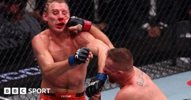 Paddy Pimblett is punched by Justin Gaethje