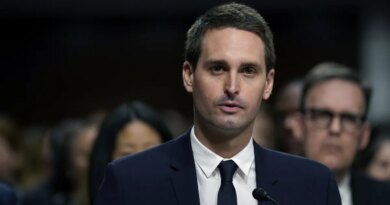 Evan Spiegel, co-founder and chief executive officer of Snap Inc., during a Senate Judiciary Committee hearing in Washington, DC
