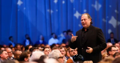 A recording of CEO Marc Benioff's keynote was posted on Salesforce's internal site. His jokes about ICE weren't included.