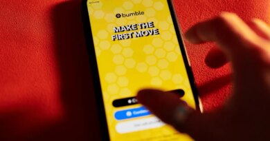 The Bumble app on a smartphone arranged in New York, US, on Monday, Nov. 6, 2023.