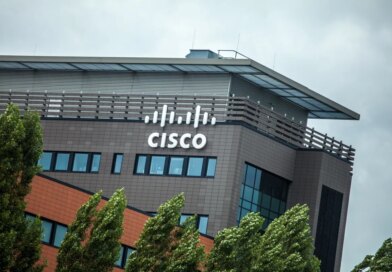 Cisco signage on side of building