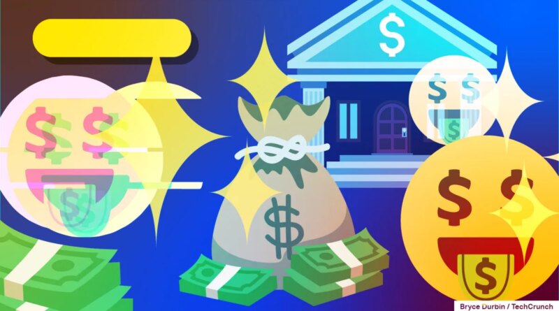 Digital illustration of money-related emojis mashed together.