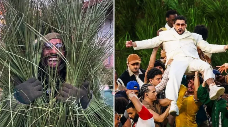 I flew across the country to be dancing grass at Bad Bunny's Super Bowl halftime show