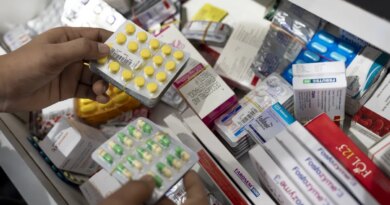 Blister packs of medications at a pharmacy in Mumbai, India, on Saturday, Sept. 27, 2025. Often dubbed the "pharmacy of the world," India is the biggest supplier globally of cheap, non-patented medicines. Photographer: Kanishka Sonthalia/Bloomberg via Getty Images