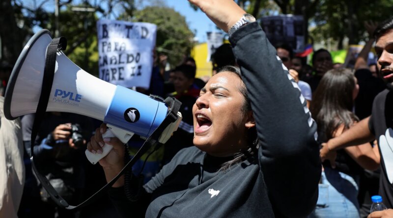 Protesters march in Venezuela as National Assembly weighs amnesty bill
