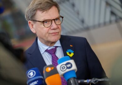 epa12770820 German Minister of Foreign Affairs Johann Wadephul speaks to the press at the start of a Foreign Affairs Council in Brussels, Belgium, 23 February 2026. EU foreign affairs chiefs will hold a discussion with the Minister of Foreign Affairs of Ukraine Andrii Sybiha - who will participate via VTC - and wiill also meet with the High Representative for Gaza, Nickolay Mladenov. EPA/OLIVIER MATTHYS