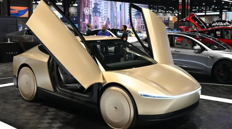 Tesla says the first Cybercab just rolled off the production line at Gigafactory Texas