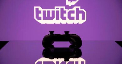 Twitch logo reflection with a controller