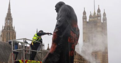 UK police arrest man after Churchill statue sprayed with graffiti